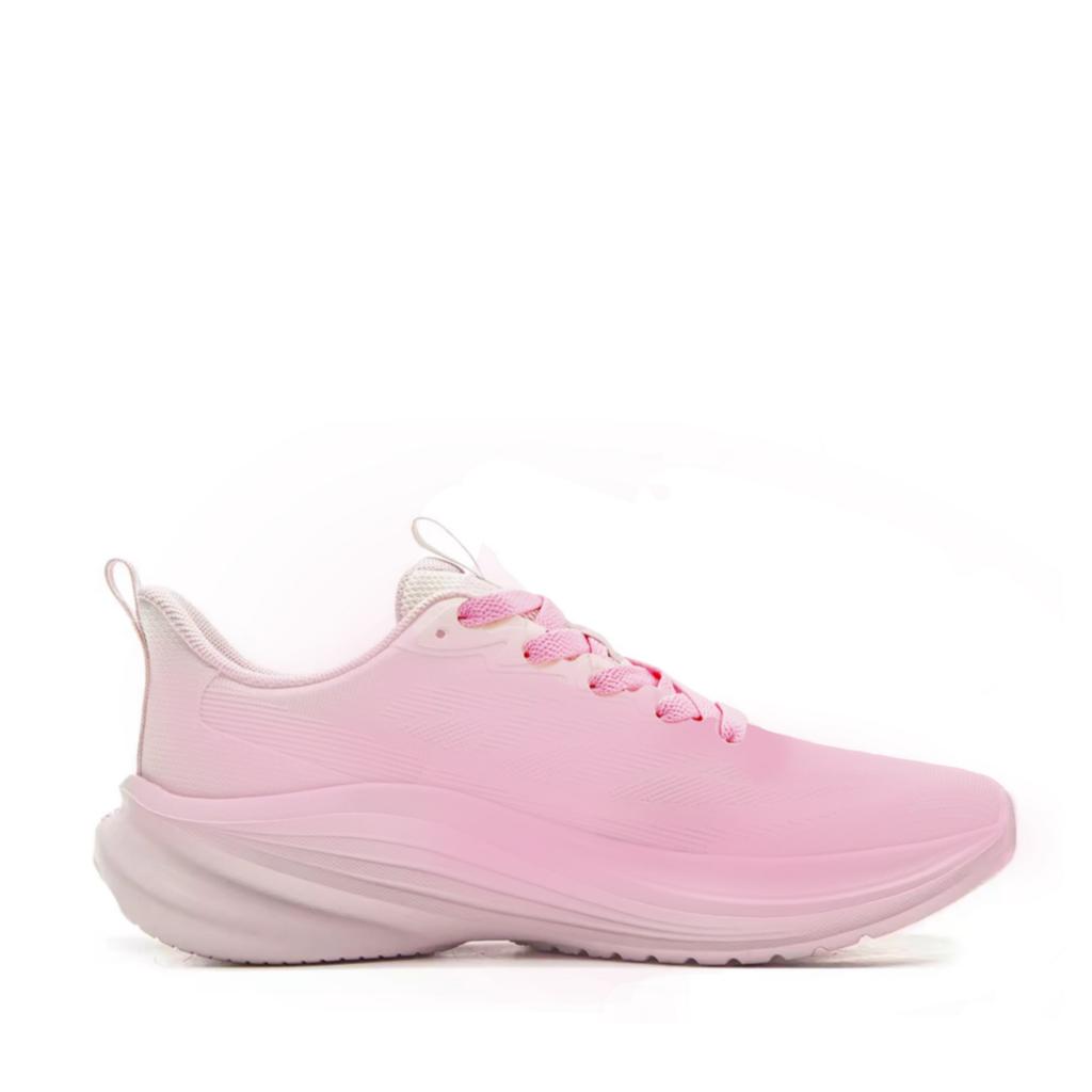 Li Ning Brisa Ligera Caña Baja Casual Prueba de Aptitud Física Examen Físico Zapatillas para Correr Mujer Rosa ARSV108-3(1)