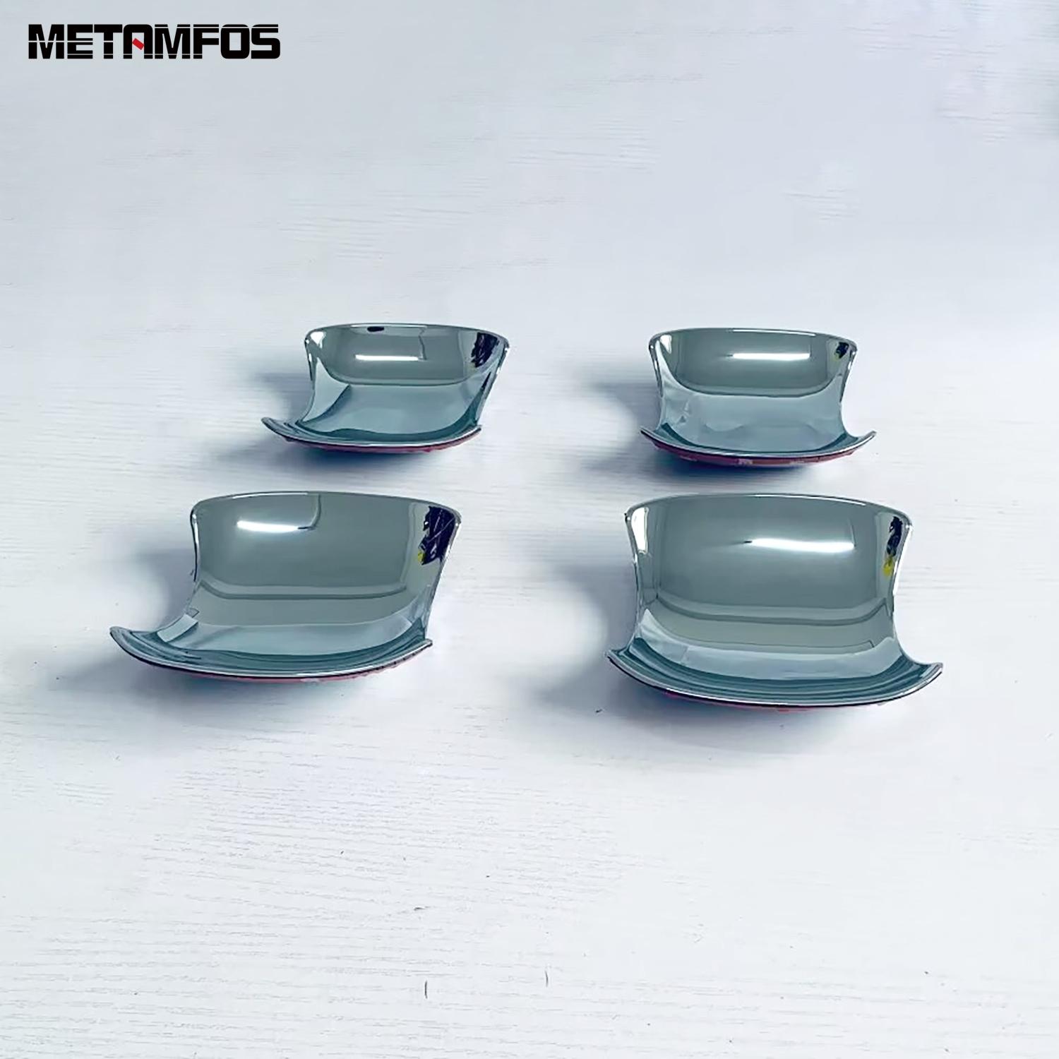 For Toyota Alphard Vellfire 2024 2025 2026 Carbon Fiber Side Door Handle Bowl Cover Trim Protector Accessories Car Styling Bowl Chrome