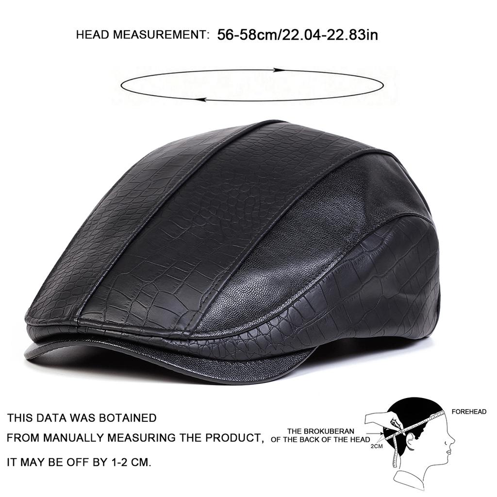 Unisex Retro Newsboy Caps Men British Painters Hats Autumn Winter Berets Leather Splicing Flat Cap Hip Hop Berets