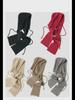 Women's Hooded Knitted Shawl: Wool Hat-Scarf-Waistcoat Combo for Autumn/Winter