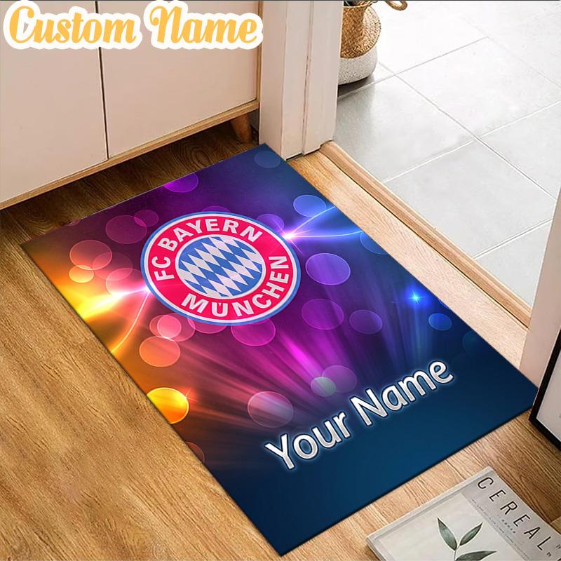 Custom Name Bayern Munchen Logo Design Rug, Office Rug, Chair Rug, Carpet for Living Rooms, Doormat Game Rug Home Decor Christmas Gifts