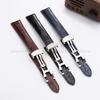 19mm 20mm 21mm 22mm for Omega Seamster Watch Original Leather Watch Strap Solid Steel Deployant Clasp Bamboo Leather Watch Bands