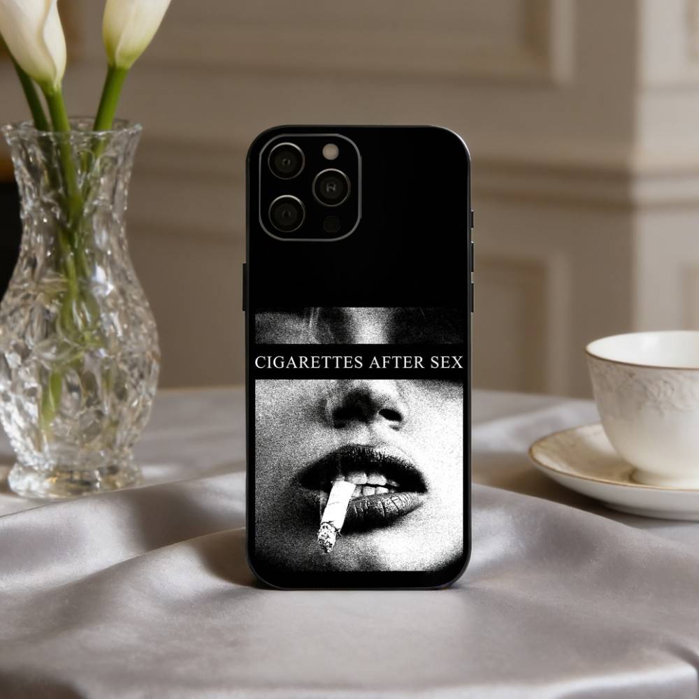 C-Cigarettes A-After Sex B-Band  Phone Case For iPhone 17,16,15,14,13,12,11 Plus,Pro Max,XS,Soft Silicone Black Cover