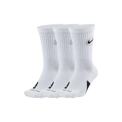 Everyday Crew Basketball Sports Quick Dry Mid Tops Socks Unisex 3 Pairs White Men's DA2123-100