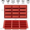 Set of 2 Silicone Granola Bar Molds – Non-Stick 12-Cavity Protein Bar Tray for Chocolate, Brownies, Cheesecake, Cornbread and More