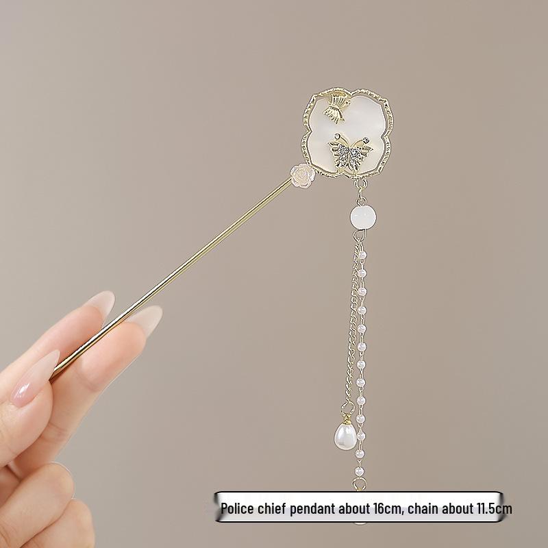 Vintage Chinese Style Hairpin for Updos - Elegant Retro Hair Stick with Tassel for Qipao