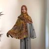 Soft Knitted Shawl With Jacquard Cashew Vintage Print Wrap Scarf Women