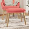 Footstool Pink 45 X 29.5 X 35 Cm Velvet