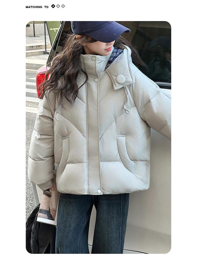2025 Girls' Winter Fashion Padded Cotton Jacket - Thickened, Stylish Coat for Big Kids