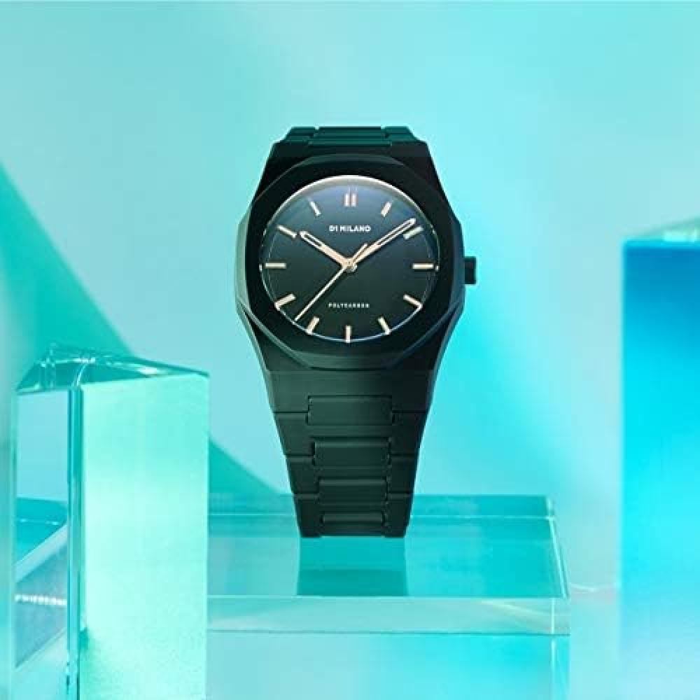 D1 Milano Men S Watch Black Gold 40.5mm Polycarbonate  Pcbj12 Downlight