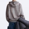 Zara Ss24 Year Of The Dragon Limited Edition Solid Color Hooded Pullover Long Sleeve Sweatshirt Men Sweatshirt Brown 6318404-700