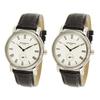 PIERRE TALAMON Pair Watches with Matching Matching Retro Antique Roman Black Watches (PT-5100H-1) Cases! Sizes, Style, Numerals, Leather