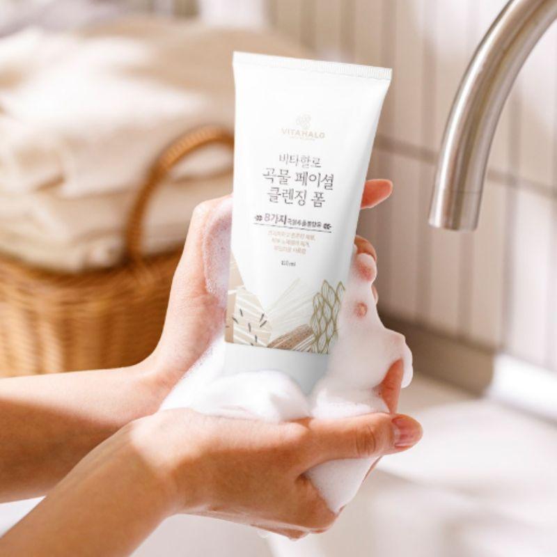 VitaHalo Grain Facial Foam Cleanser 150ml × 2