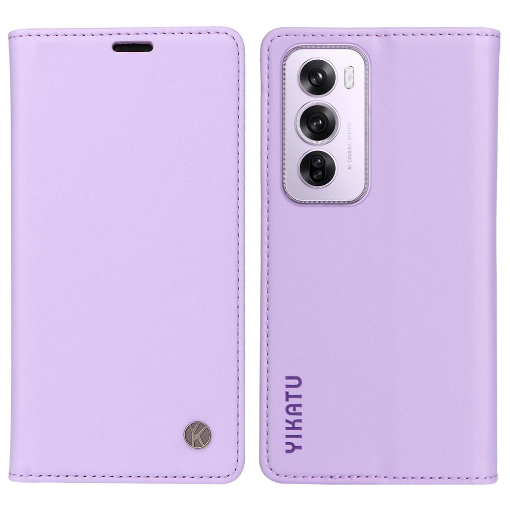 YIKATU YK-001 For Oppo Reno12 Pro 5G (China)/(Global) Case Leather Magnetic Auto-Absorbed Phone Cover