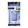 GEX AQUA FILTER Easy Replacement Filter Material for Power Filter Activated Carbon Power Mat L Size 6 Pieces X 3 Pieces (Bulk Purchase)