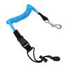 Kayak Paddle Leash Stretchable Shock Cord Fishing Pole Safety Tether with Ti Alloy Hook Shock Absorbing Rope Blue