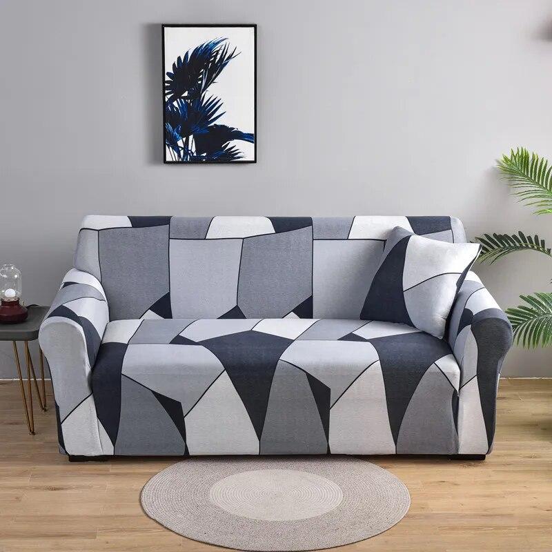 Geometric Sofa Slipcovers Elastic Sofa Cover for Living Room Sectional Corner L-shape Chair Protector Couch Cover 1/2/3/4 Seater