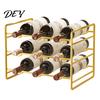Desktop Bottle Rack Iron Wine Rack, Curved Grooves, Countertop Cabinet Storage Shelf, Compact Stand Metal Holder, for Kitchen Cupboard And Pantry Home