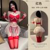 Sexy lingerie sexy mesh perspective suspenders little maid uniform hot split couple flirting pajamas