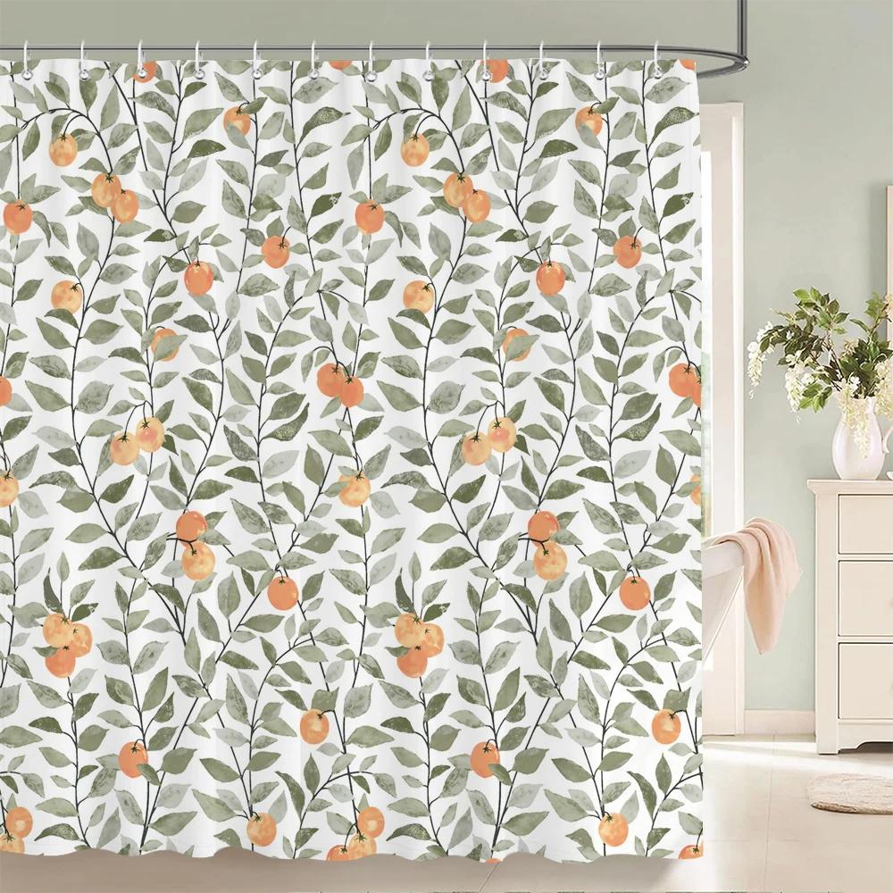 1 pack Watercolor tulip flowers pattern polyester material shower curtain bathroom partition curtain home decorative curtain