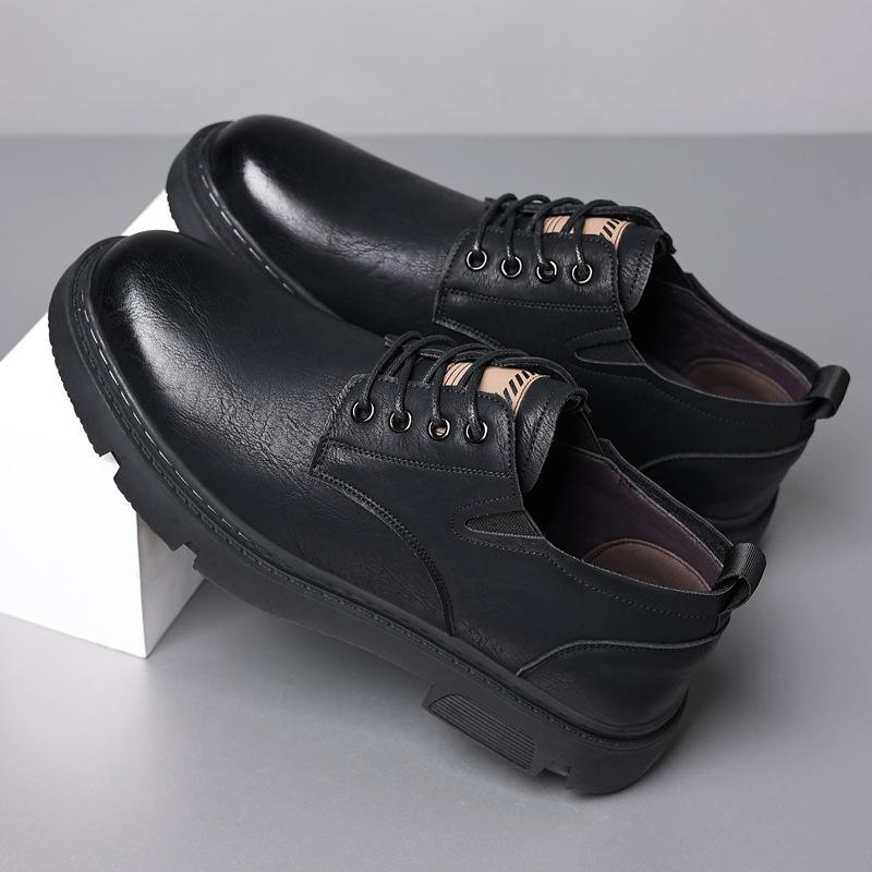 2025 New Leather Shoes Men's Big Head Casual Shoes Non-slip Soft Sole Leather Fashion Men's Shoes