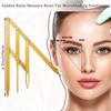 2PCS Eyebrow Ruler 3-Point Positioning Ruler Eyebrow Golden Proportion Caliper Ruler Gold
