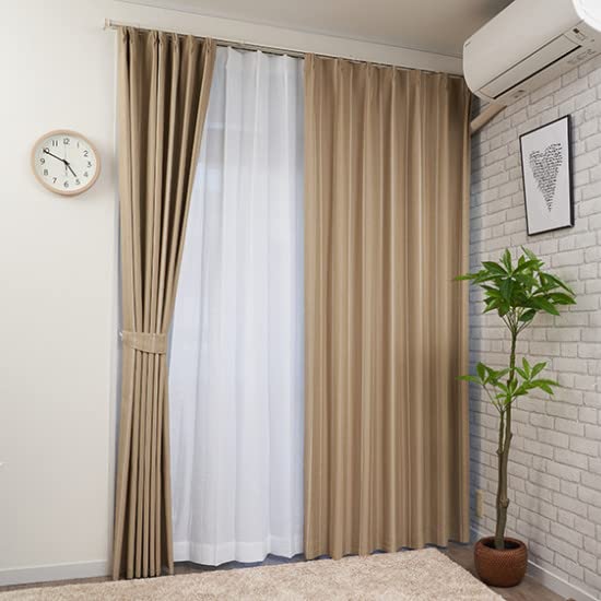 

Шторы Ширина x 178 см Доступны в 6 Машинная стирка Включают регулируемые крючки для широкого диапазона затемнения, на подкладке, с эффектом памяти формы (1 панель) [занавеска-фабфан] бежевый
