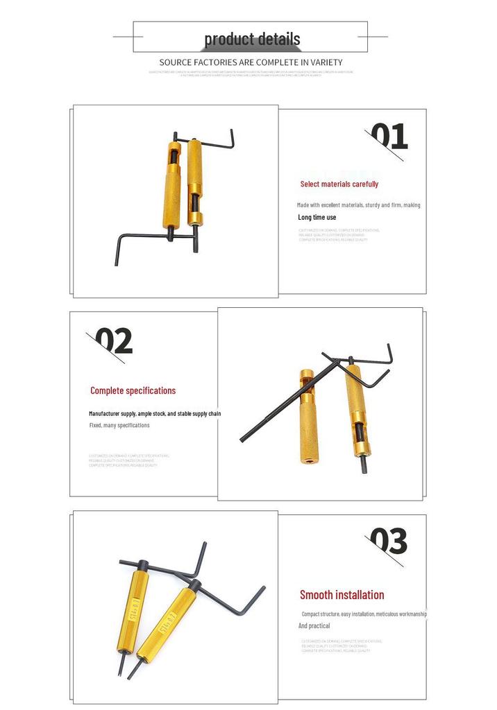 Steel Wire Thread Insert Repair Tool, M2-M16, Installation Wrench