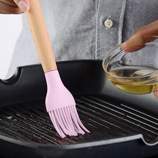 12Pcs Silicone Cooking Utensils Set Wooden Handles Spatula Set Heat
