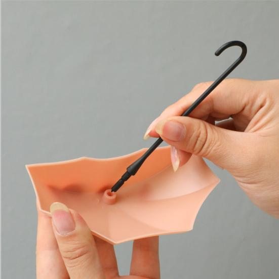 3Pcs Wall Hooks Strong Load-bearing Umbrella Shape Design Easy to Install Self Adhesive Hanger Hook Storage Organizer