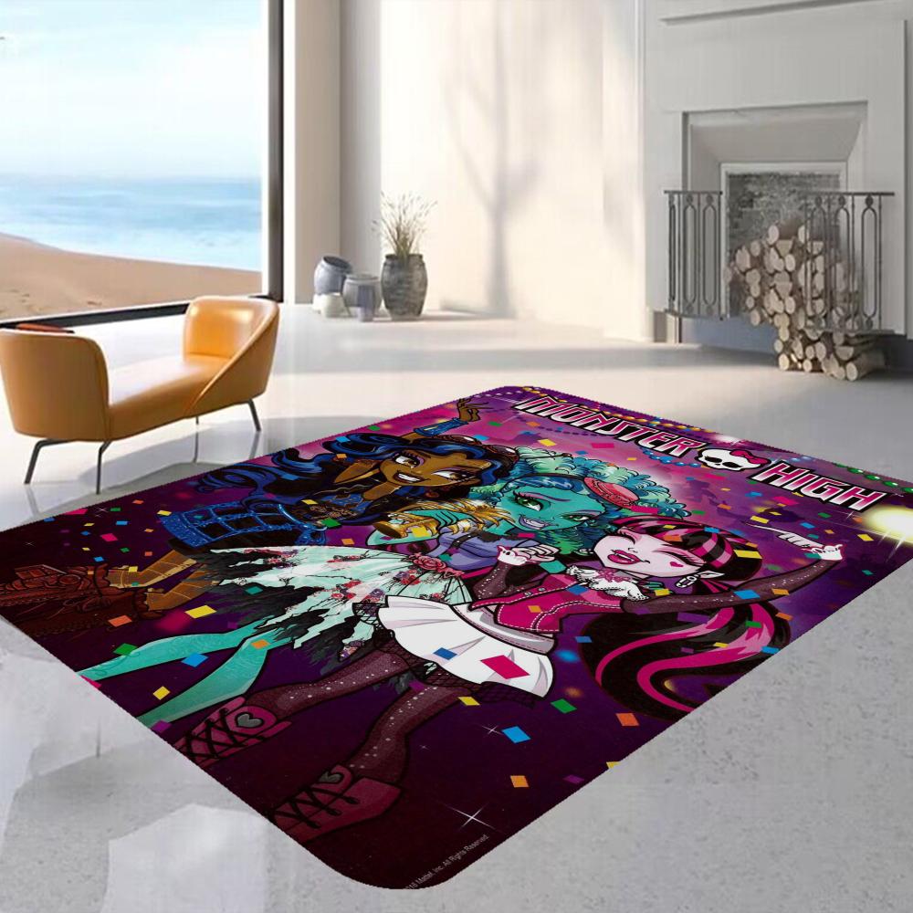 M-Monster Cartoon High Floor Mat Floor Carpet Kids Room Bedroom Decoration Balcony Anti-Slip Doormat Living Room Hotel Decor Mat