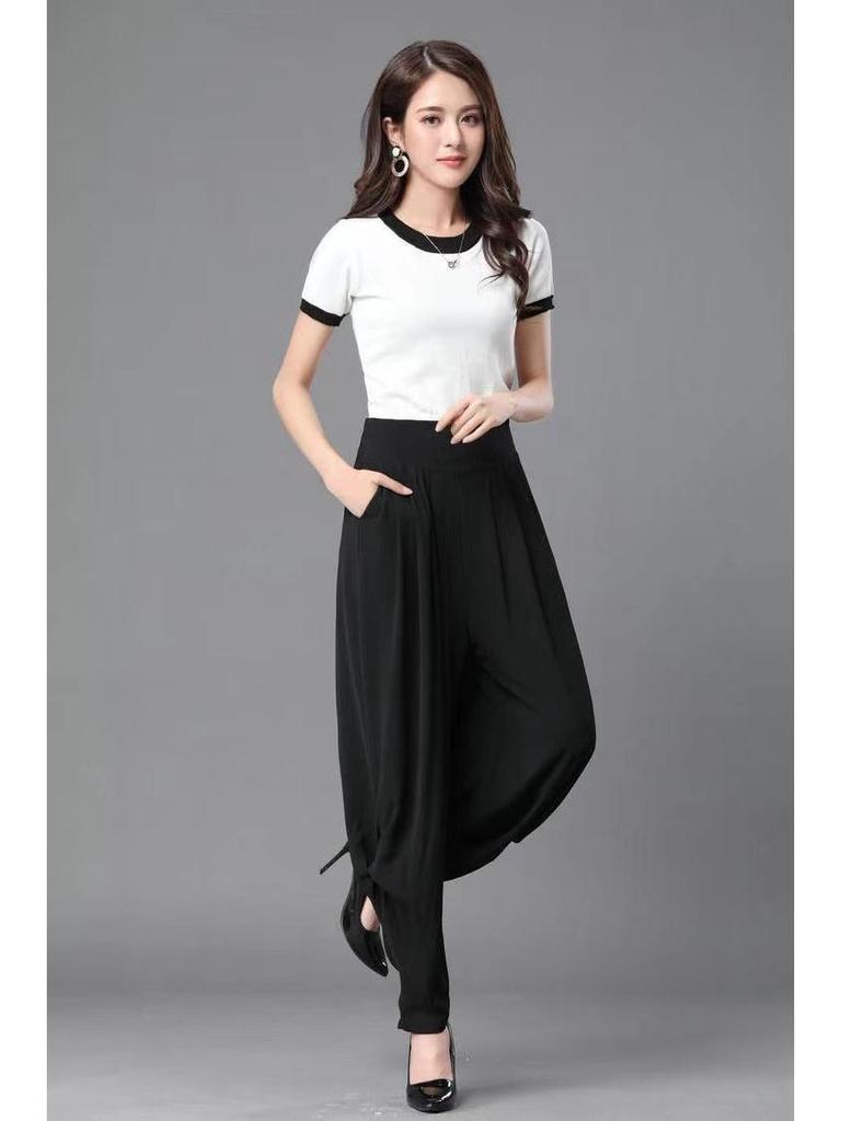 2025 Women's High Waist Casual Harem Pants - Spring/Summer Plus Size Slimming, Loose Fit, Lantern-Style Trousers