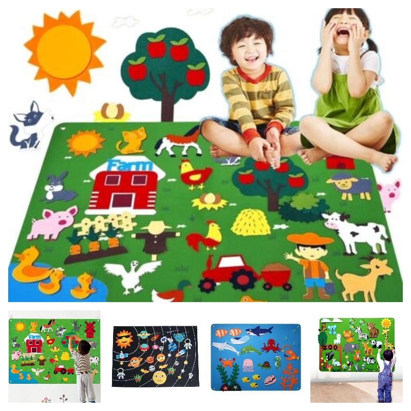 Educational Felt Wall Stickers For Children's Diy Crafts Enhance Intellectual Development Non-woven Material