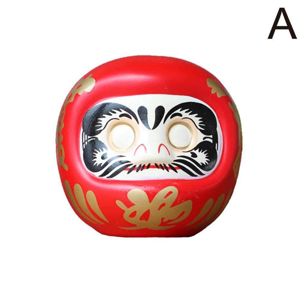 Niedliche Japanische Mini Daruma Spardose Puppe Glückskatze Einzigartiges Heim-Büro Ornament Shui Dekoration Q8Q3