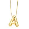 18K Gold-Plated Smooth Letter Pendant Necklace - Unique & Versatile Design
