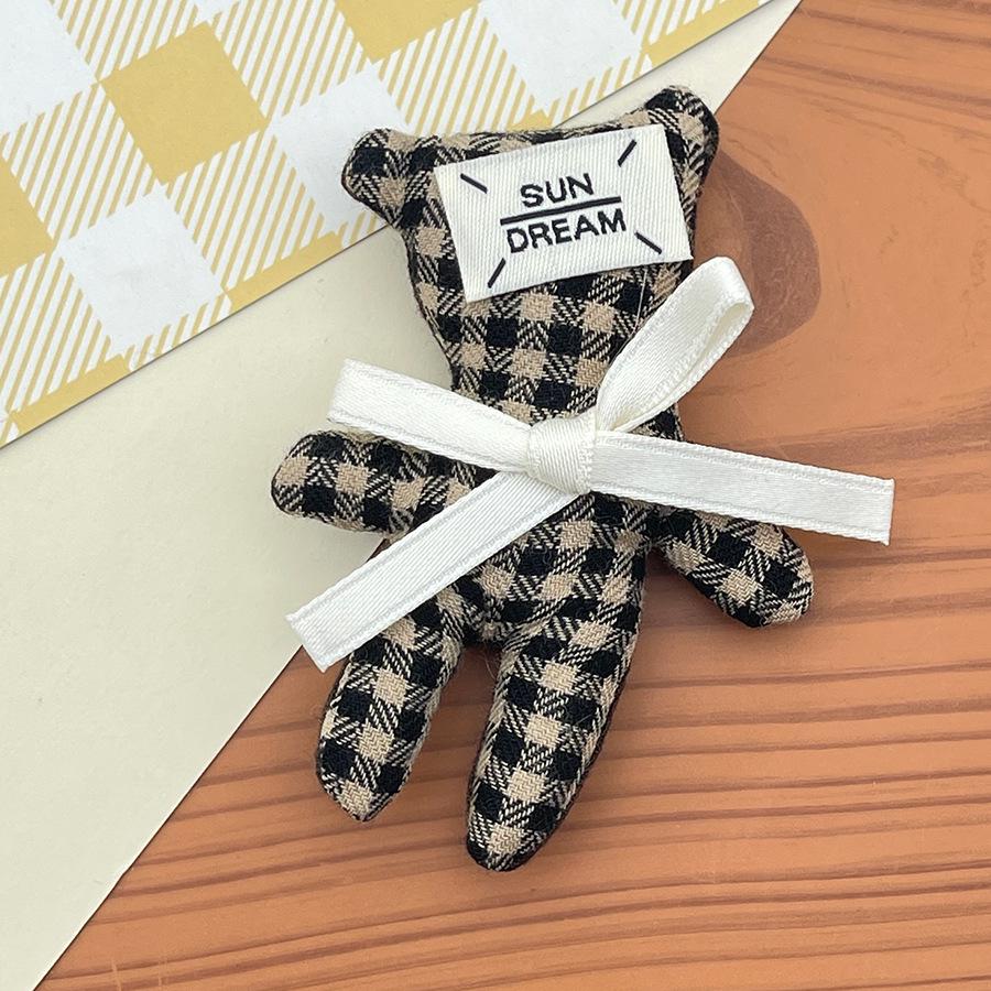 Little Bear Plaid Hair Accessories: DIY Clips & Headbands for Kids Back Opening чёрный