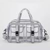 Zipper Solid Color PVC Travel Duffels 2026 Hot Sale Simple Large Capacity Casual Shoulder Bag Soft Trendy Western Style Handbag