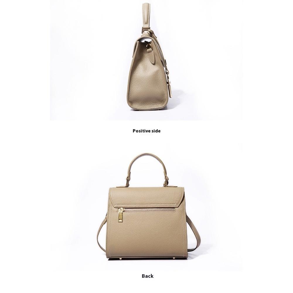 Light Luxury Leather Women's Bag Summer First-layer Cowhide Shoulder Bag Women's Versatile Portable Messenger Small Square Bag