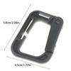 5Pcs Outdoor Plasctic Shackle Carabiner D Type Backpack Hanging Webbing Hook Buckle Multi Outdoor Hiking Camping Gear