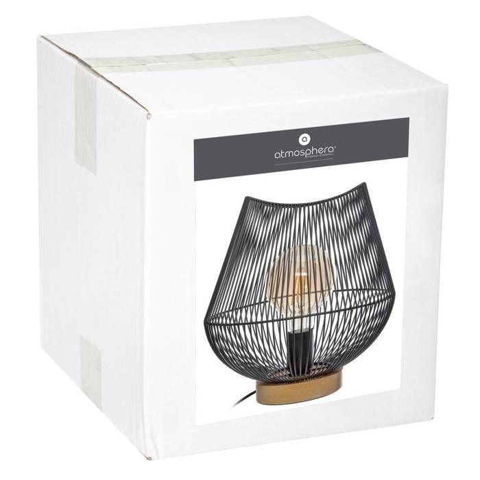 Lampe filaire "Jena" métal noir H28cm - Atmosphera createur d'interieur