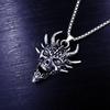 New Retro Men's Necklace Men's Pendant Punk Style Single-sided Skull Mask Pendant