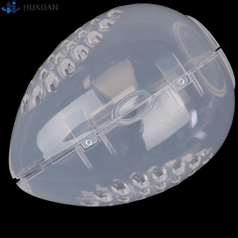 1/2/5PCS Clear Egg Shaped Empty Makeup Sponge Storage Box Portable Plastic Cosmetic Puff Organizer Rack Blender Holder Stand