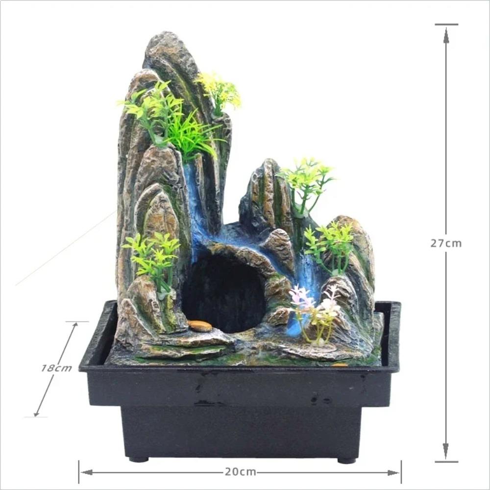Rășină Rockery Cascadă Fântână Interior Masă Zen Grădină Fântână Meditație Decor Apă Caracteristică Creative Meșteșug Cascadă
