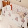 Sofa Cover for All Seasons, Printed Waffle Cushion, Non-slip All-in-one All-inclusive Sofa Cover Cover