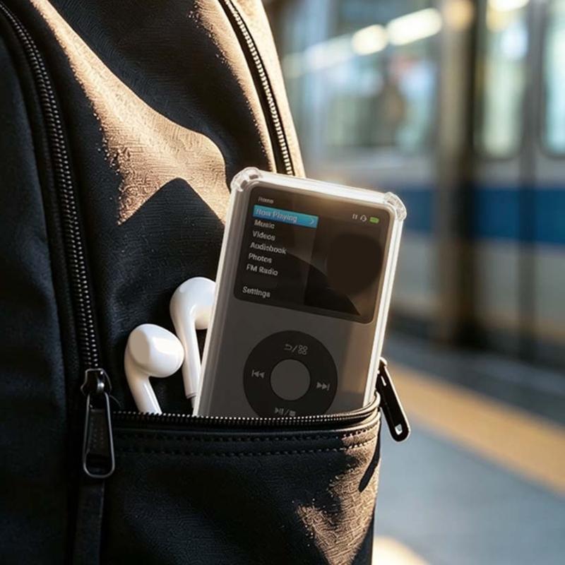 Flexible Cover for Digital Music Player with Headset Port Openings, Corner Guards and Carry Lanyard for for Innioasis Y1 Shell