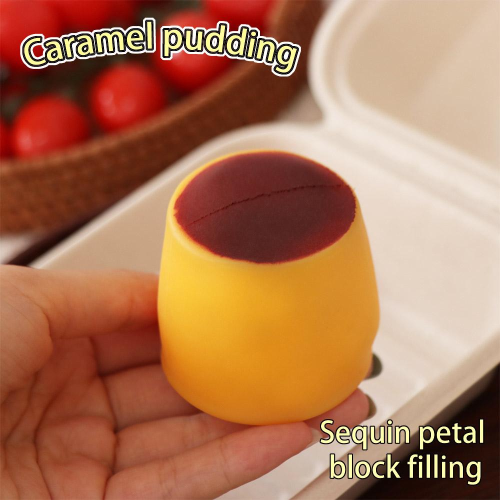 Squeezing Ball cu Sunet Crocant Distracție Eliberare Jucărie Pudding Squishy Mingie Pudding Handmade Copii Adulți