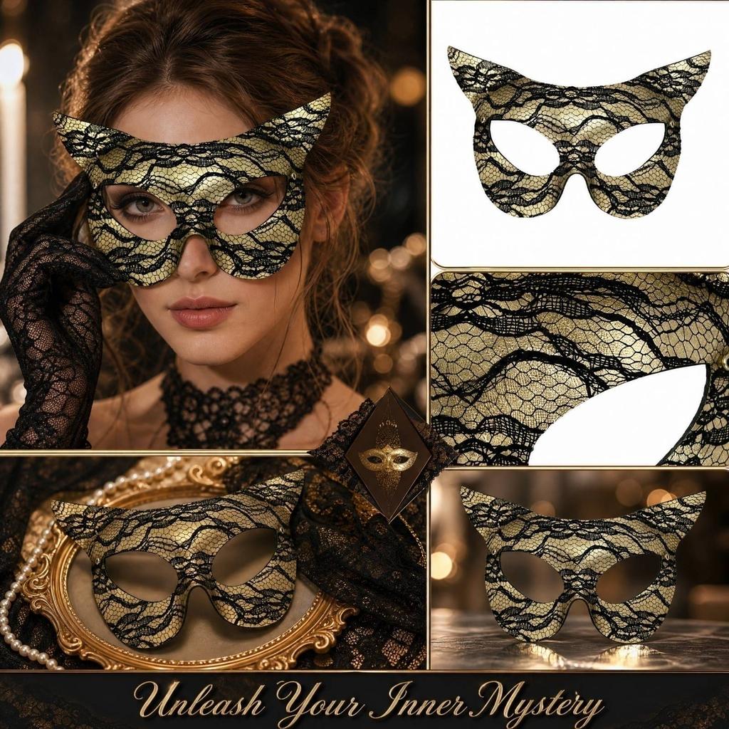 New Cute Face Lace Snake Pattern for Masquerade Party