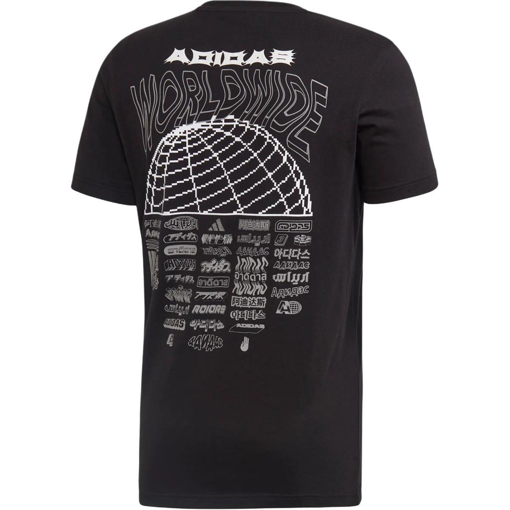 Adidas Round Neck Comfortable Pullover Sports Short Sleeve T-Shirt Men Tops Black FN1730