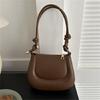 Leather Tote Bags Solid Color Handbag Armpit Bags Versatile Shoulder Bags