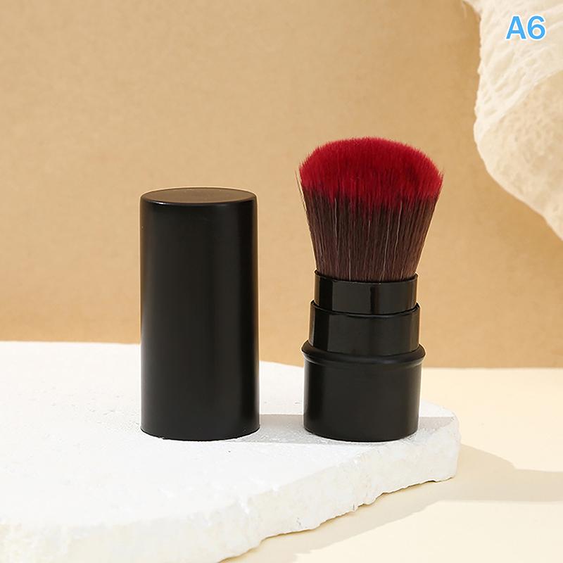 Retractable Single Blush Brush Loose Powder & Setting Brush With Cover, Portable Multi-Functional Makeup Tool